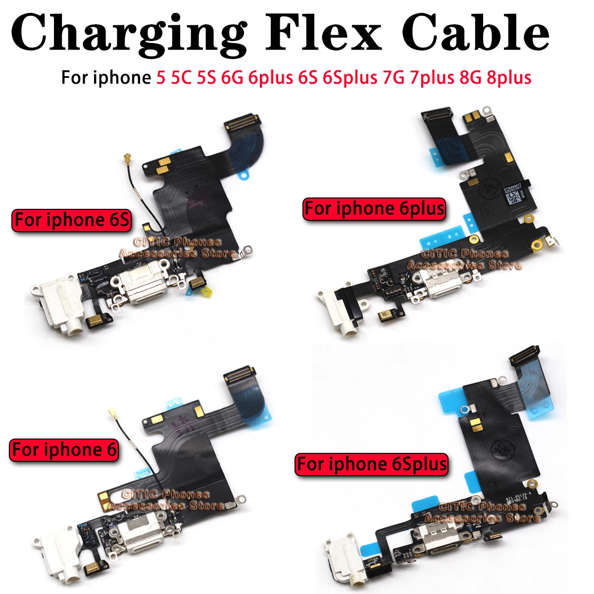 5 pièces pour iPhone 6 6S 7 8  - Wired Earphone Mic avis et prix